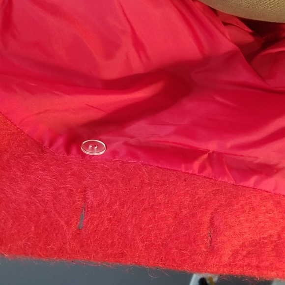 Vintage red Murray Brothers Scotland Wool Mohair double breasted jacket size  M - Picture 8 of 16